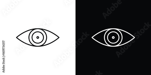 Eye icon linear vector icon. Editable stroke lines.