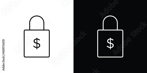 Fixed price icon linear vector icon. Editable stroke lines.