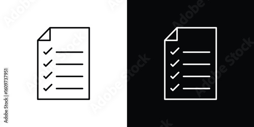 List check icon linear vector icon. Editable stroke lines.