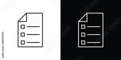 List icon linear vector icon. Editable stroke lines.