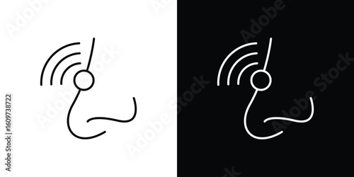 Nose pain icon linear vector icon. Editable stroke lines.