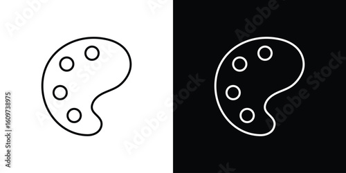 Palette icon linear vector icon. Editable stroke lines.
