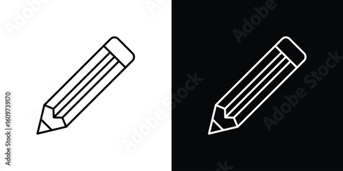 Pencil icon linear vector icon. Editable stroke lines.