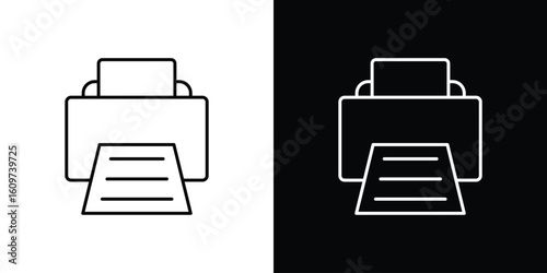 Print icon linear vector icon. Editable stroke lines.