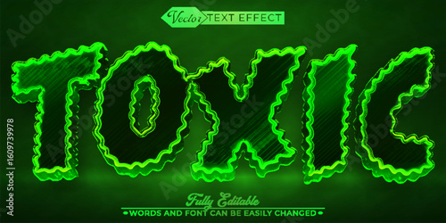  Dangerous and Harmful Toxic Chemical Vector Editable Text Effect Template