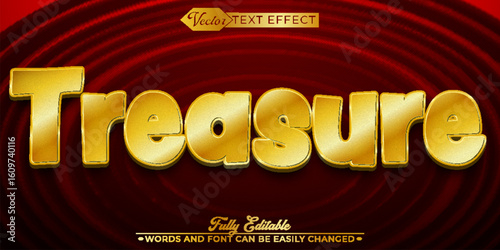  Ancient and Valuable Treasure Gold Vector Editable Text Effect Template