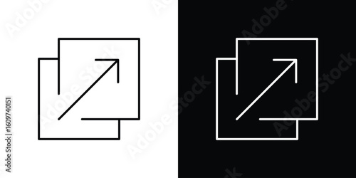 Resize icon linear vector icon. Editable stroke lines.