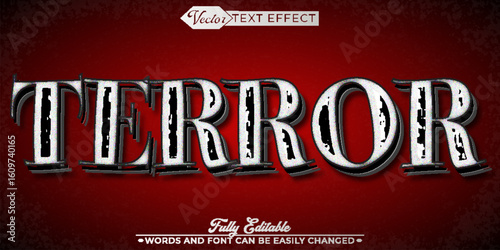  Dark and Intense Terror Crime Murder Vector Editable Text Effect Template