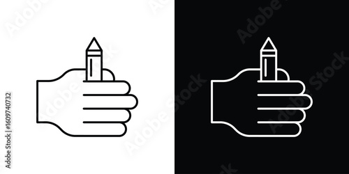 Self expression icon linear vector icon. Editable stroke lines.