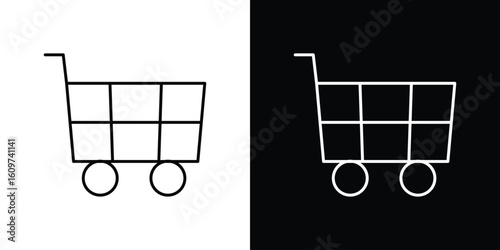 Shopping icon linear vector icon. Editable stroke lines.