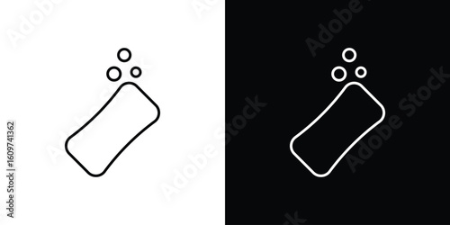 Soap icon linear vector icon. Editable stroke lines.
