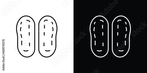 Soles icon linear vector icon. Editable stroke lines.