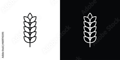 Wheat icon linear vector icon. Editable stroke lines.