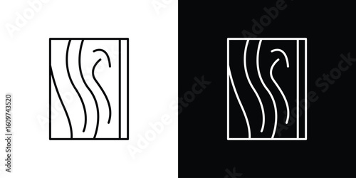 Wood board icon linear vector icon. Editable stroke lines.