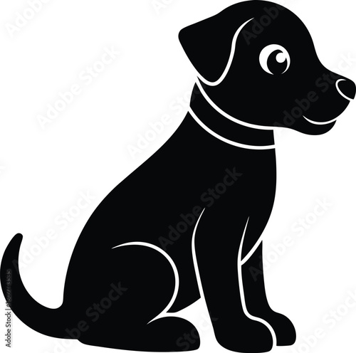 Sitting Puppy Silhouette Icon