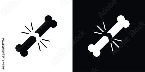 Bone break icon Symbol, logo illustration. Vector graphics for web.