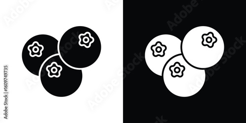 Blueberries icon Symbol, logo illustration. Vector graphics for web.