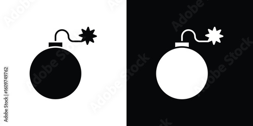 Bomb icon Symbol, logo illustration. Vector graphics for web.