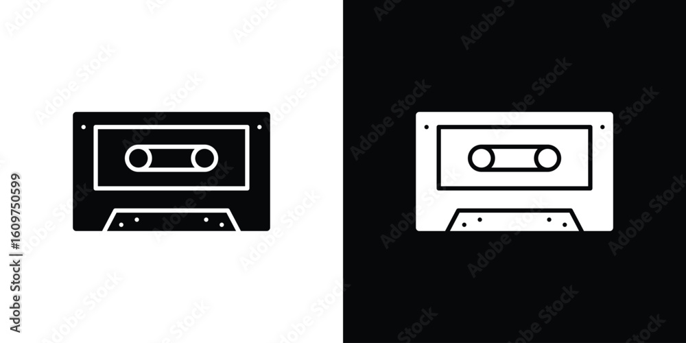 Fototapeta premium Cassette tape icon Symbol, logo illustration. Vector graphics for web.