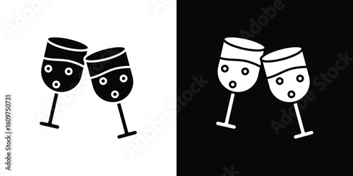 Champagne Glass icon Symbol, logo illustration. Vector graphics for web.