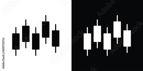 Chart candlestick icon Symbol, logo illustration. Vector graphics for web.