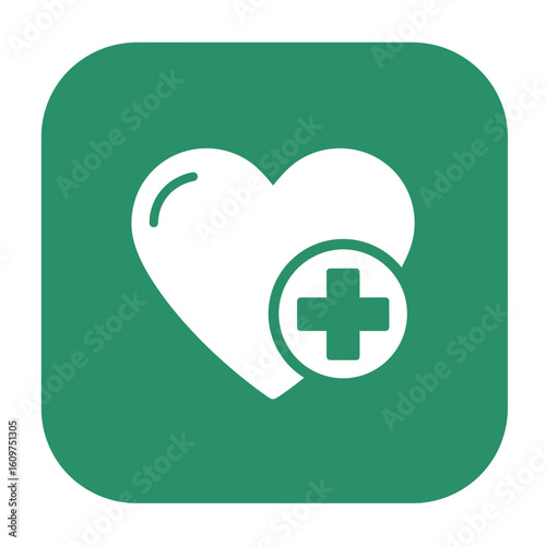 Medicine bottle icon on green background  