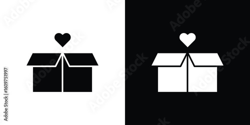 Donation box icon Symbol, logo illustration. Vector graphics for web.