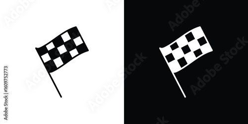Flag checkered icon Symbol, logo illustration. Vector graphics for web.