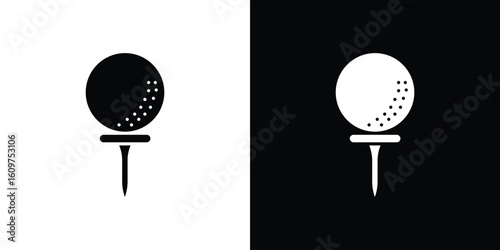 Golf ball icon Symbol, logo illustration. Vector graphics for web.