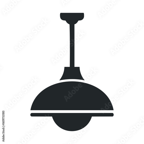 Minimalist black ceiling pendant light icon for home interiors