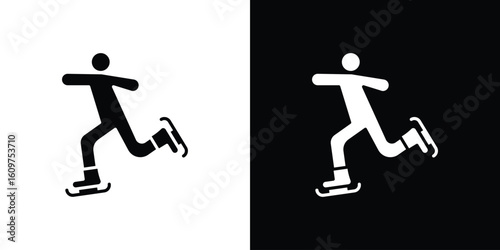 Ice skate icon Symbol, logo illustration. Vector graphics for web.