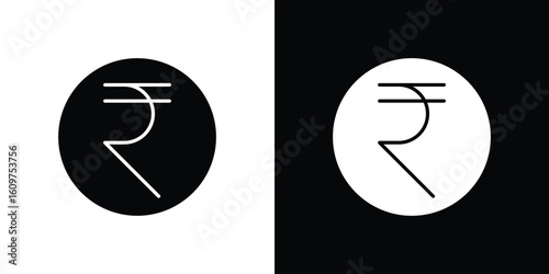 Indian rupee icon Symbol, logo illustration. Vector graphics for web.