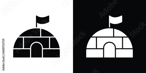 Igloo icon Symbol, logo illustration. Vector graphics for web.