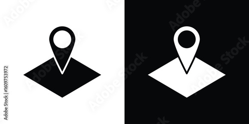 Land layer location icon Symbol, logo illustration. Vector graphics for web.