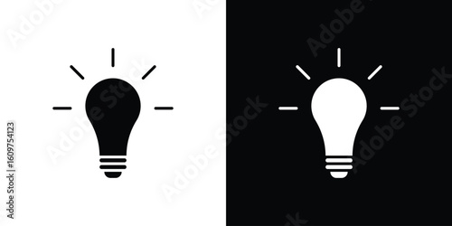 Light bulb icon Symbol, logo illustration. Vector graphics for web.