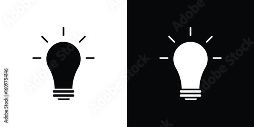 Lightbulb icon Symbol, logo illustration. Vector graphics for web.