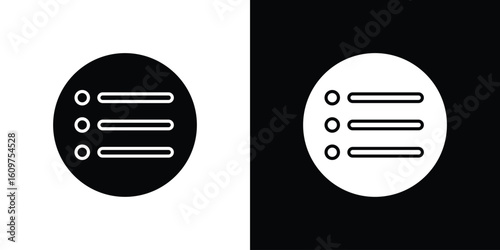 Menu list button icon Symbol, logo illustration. Vector graphics for web.