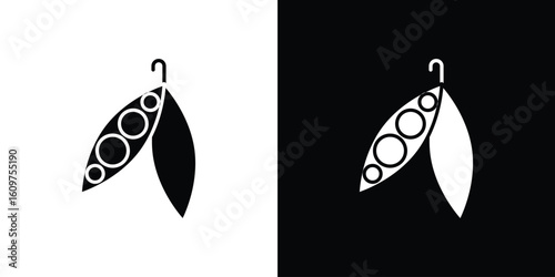Peapod icon Symbol, logo illustration. Vector graphics for web.