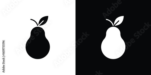 Pear icon Symbol, logo illustration. Vector graphics for web.