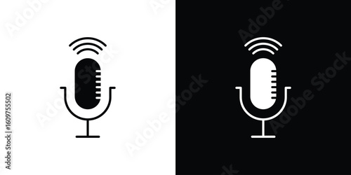 Podcast icon Symbol, logo illustration. Vector graphics for web.