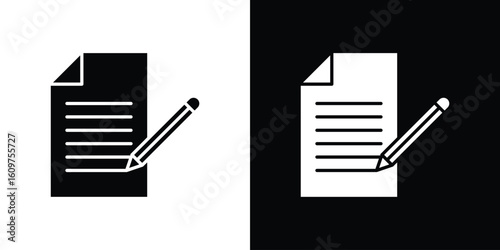 Registration paper icon Symbol, logo illustration. Vector graphics for web.