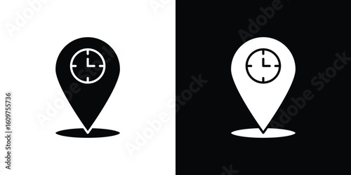 Real time location icon Symbol, logo illustration. Vector graphics for web.