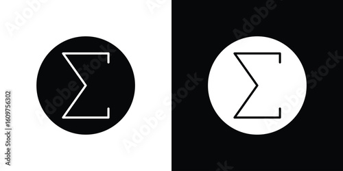 Sigma icon Symbol, logo illustration. Vector graphics for web.