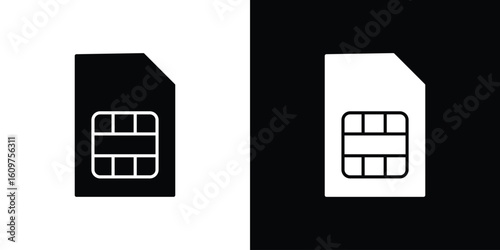 Sim card icon Symbol, logo illustration. Vector graphics for web.
