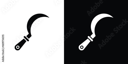 Sickle icon Symbol, logo illustration. Vector graphics for web.