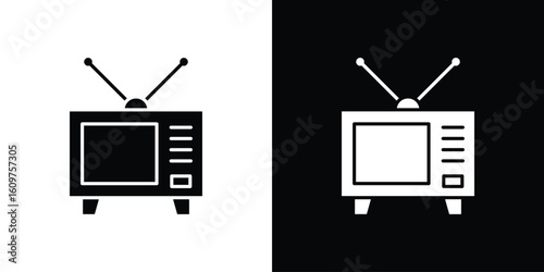 Tv retro icon Symbol, logo illustration. Vector graphics for web.
