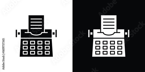 Typewriter icon Symbol, logo illustration. Vector graphics for web.