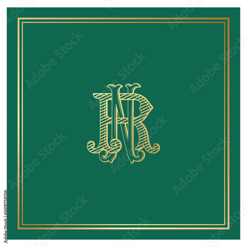 NR, RN, logo NR, Letter NR,  Monogram NR,Wedding Monogram, Wedding Logo, Logo Design , Monogram Vintage