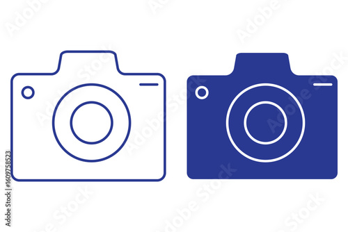 Photo and camera icon set. Icons of photography, image, photo gallery and photo camera. EPS 10