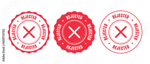Rejected Stamp Vector Set
